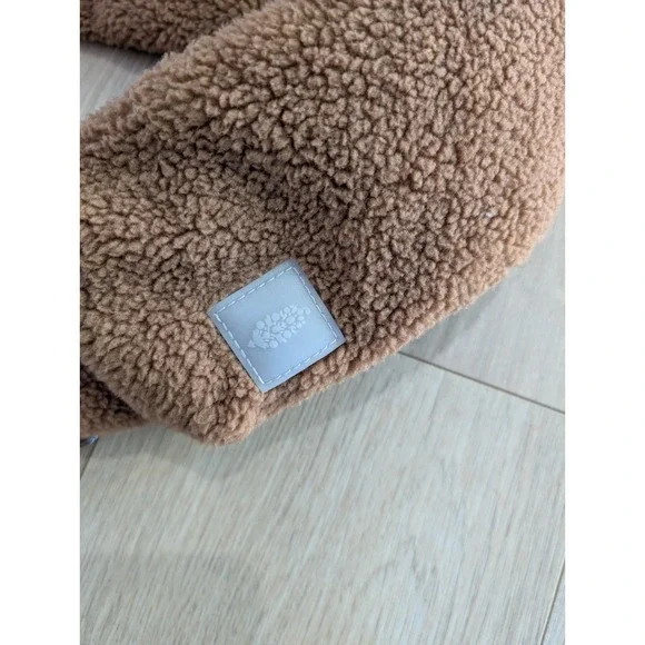 FP Movement Free People Overachiever Sherpa Sling Coco Teddy Crossbody Backpack - Picture 3 of 5